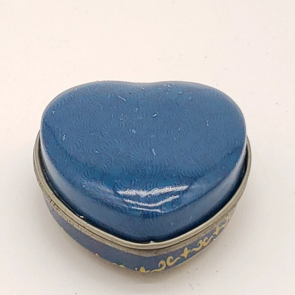 Victorian Style Heart Trinket Tins Set Cottagecore Coquette Keepsake Boxes